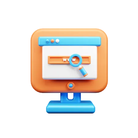 Browser Search  3D Icon