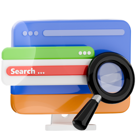 Browser Search  3D Icon