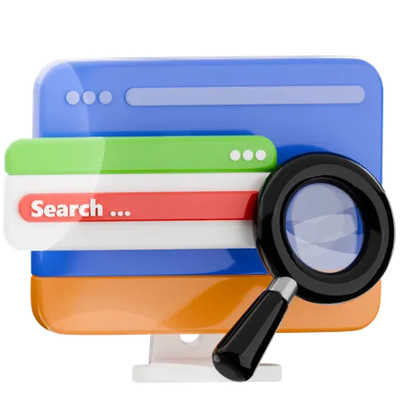 Browser Search  3D Icon