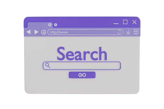 Browser Search  3D Illustration