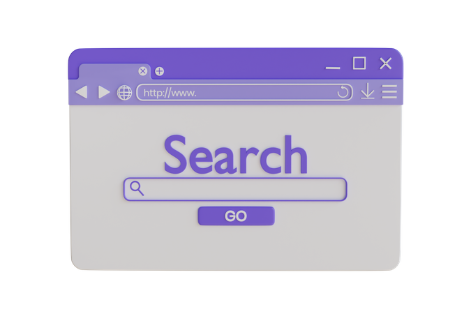 Browser Search  3D Illustration