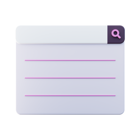 Browser Search Bar  3D Icon