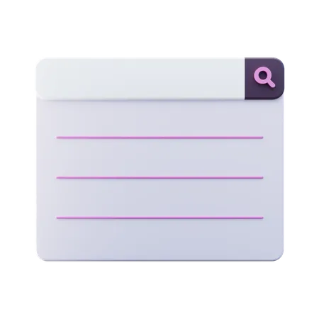 Browser Search Bar 3 D Render 3D Icon