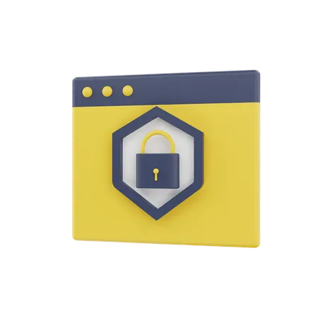 Browser Security  3D Icon