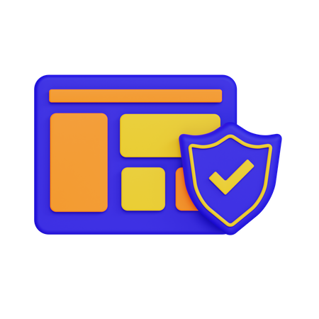 Browser Security  3D Icon