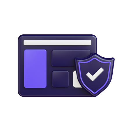 Browser Security 3D Icon