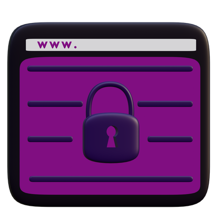 Browser Security  3D Icon
