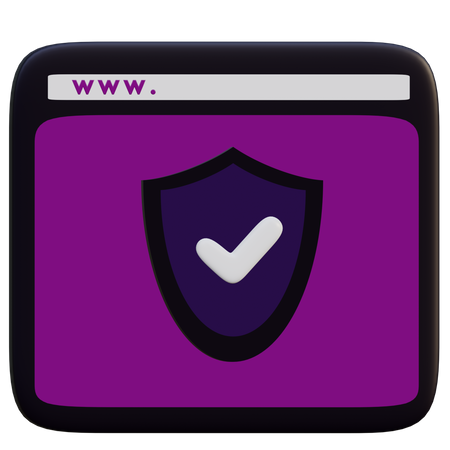 Browser Security  3D Icon