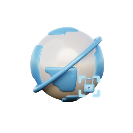 Browser Security 3D Illustration