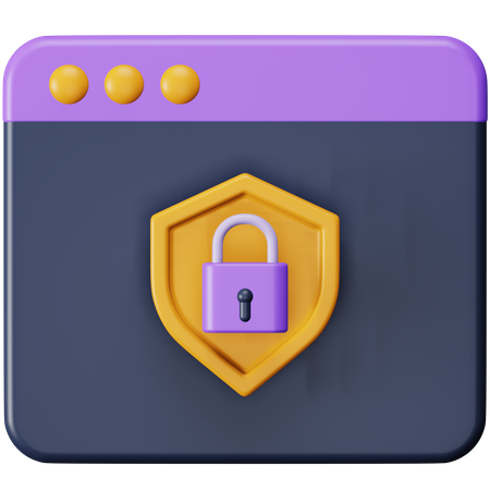 Browser-Sicherheit  3D Icon