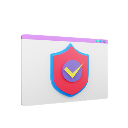 Browser-Sicherheit  3D Icon