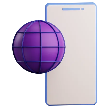 Browser Smartphone  3D Icon