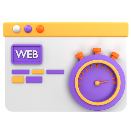 Browser Speed  3D Icon
