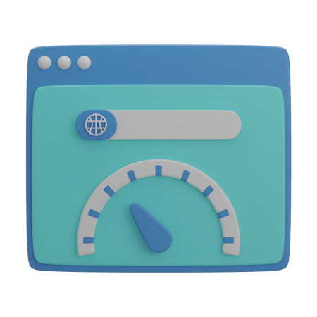 Browser Speed  3D Illustration