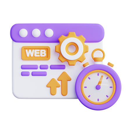 Browser Speed  3D Illustration