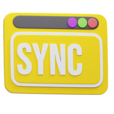 Browser-Synchronisierung  3D Icon