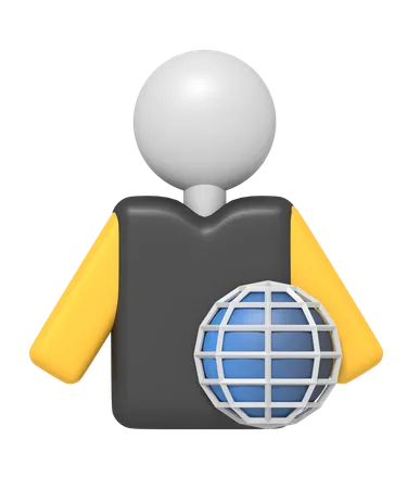 Browser User  3D Icon