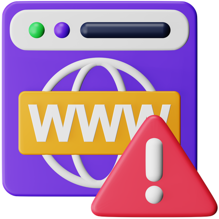 Browser Warning  3D Icon