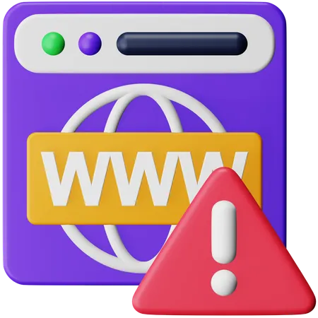 Browser Warning  3D Icon