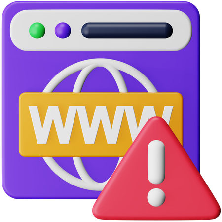 Browserwarnung  3D Icon