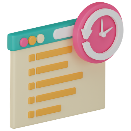 Browsing History  3D Icon