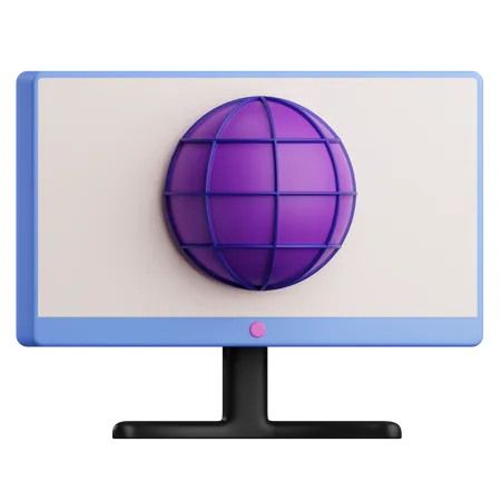 3 D Browser Monitor Illustration 3D Icon