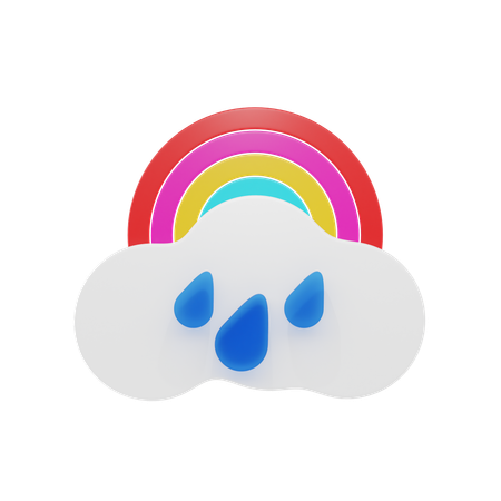 Arrosé d'arc-en-ciel  3D Icon