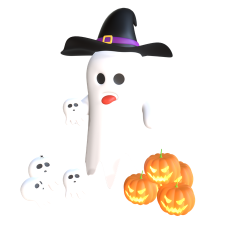 Fantasma bruja  3D Icon