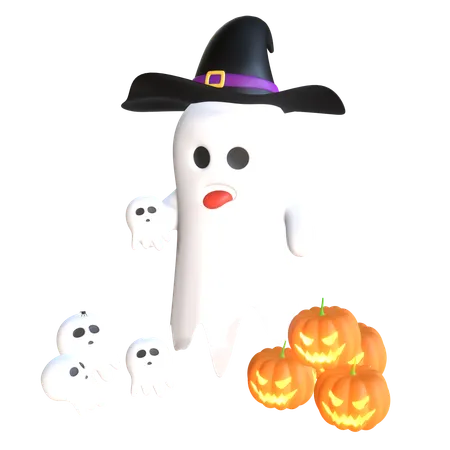 Fantasma bruja  3D Icon