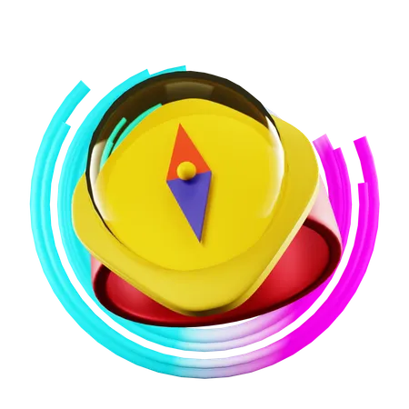 Brújula  3D Icon