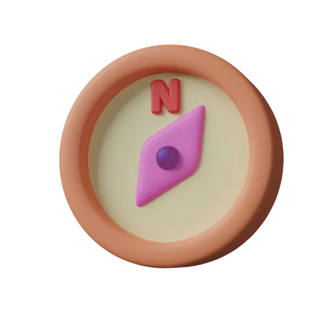 Brújula  3D Icon