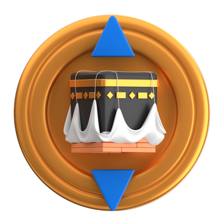 Brújula kaaba  3D Icon