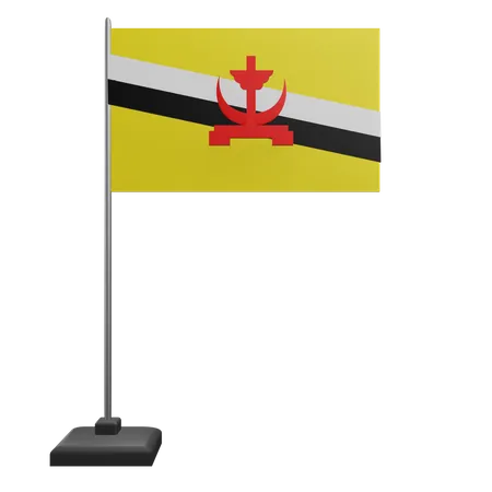 Brunei Darusallam Flag  3D Icon