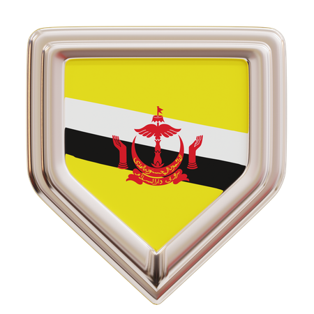 Bandeira de Brunei Darussalam  3D Icon