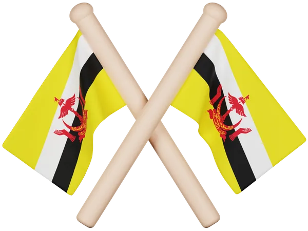 Brunei Darussalam Flag  3D Icon