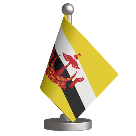 Bandeira de mesa de brunei  3D Icon