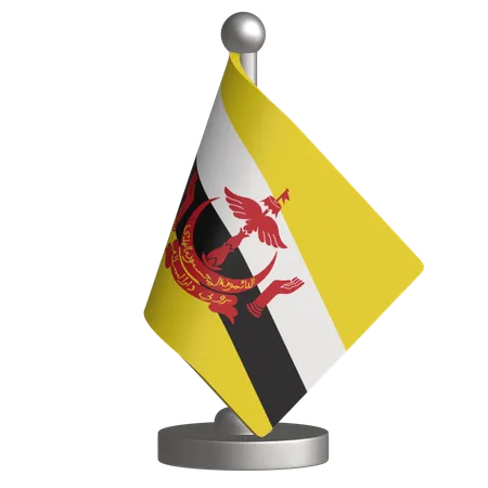 Bandeira de mesa de brunei  3D Icon