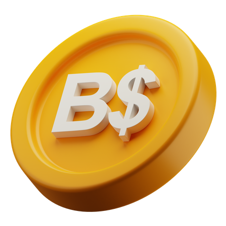 Brunei-Dollar-Goldmünze  3D Icon