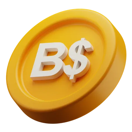 Brunei-Dollar-Goldmünze  3D Icon