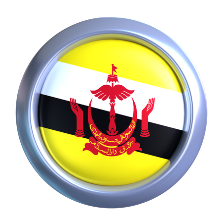 Brunei Flag Emblem  3D Icon