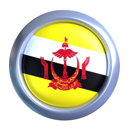 Brunei Flag Emblem  3D Icon