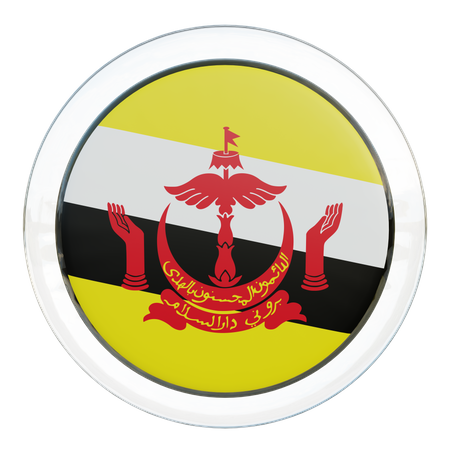 Brunei-Flaggenglas  3D Flag