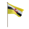 brunei flag 3d logo