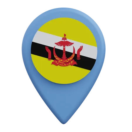 Brunei Location  3D Icon