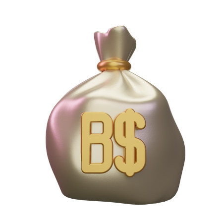 Brunei Money Sack  3D Icon
