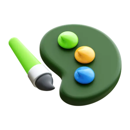 Brush And Palette  3D Icon