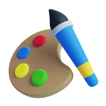 Brush Paint  3D Icon