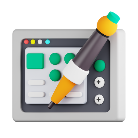 Brush Panel  3D Icon