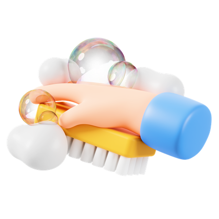 Brushing Hand  3D Icon