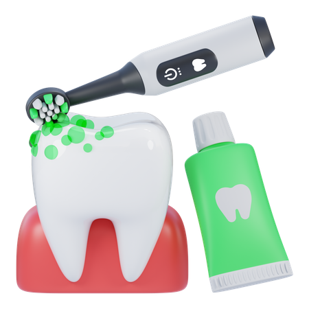 Brushing teeth  3D Icon